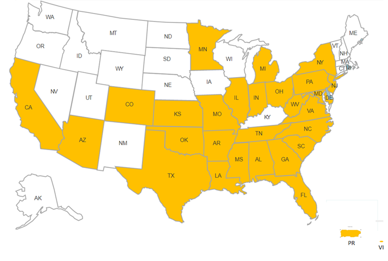 United States of America Map