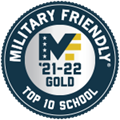 Military Friendly Top 10 School - Gold - 21-22